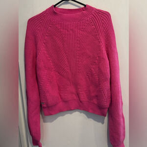 Lune Active Percy knitted Crop sweater cotton orchid pink wide sleeve rare USM